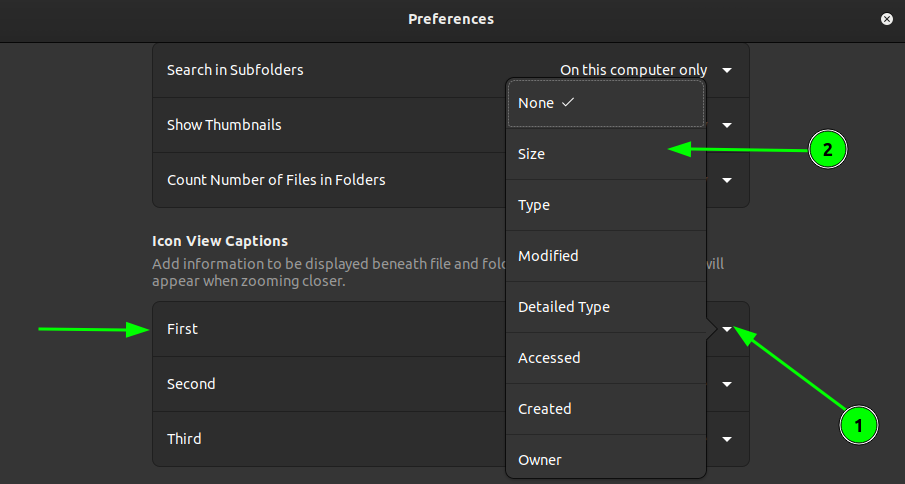 nautilus preferences