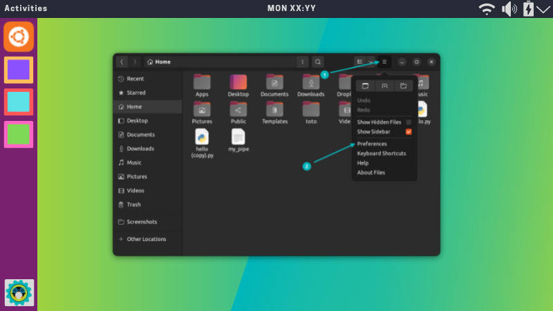 customizing gnome nautilus file manager