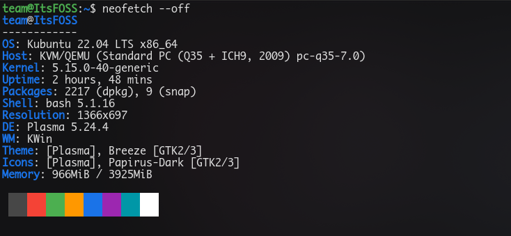 neofetch without ascii logo