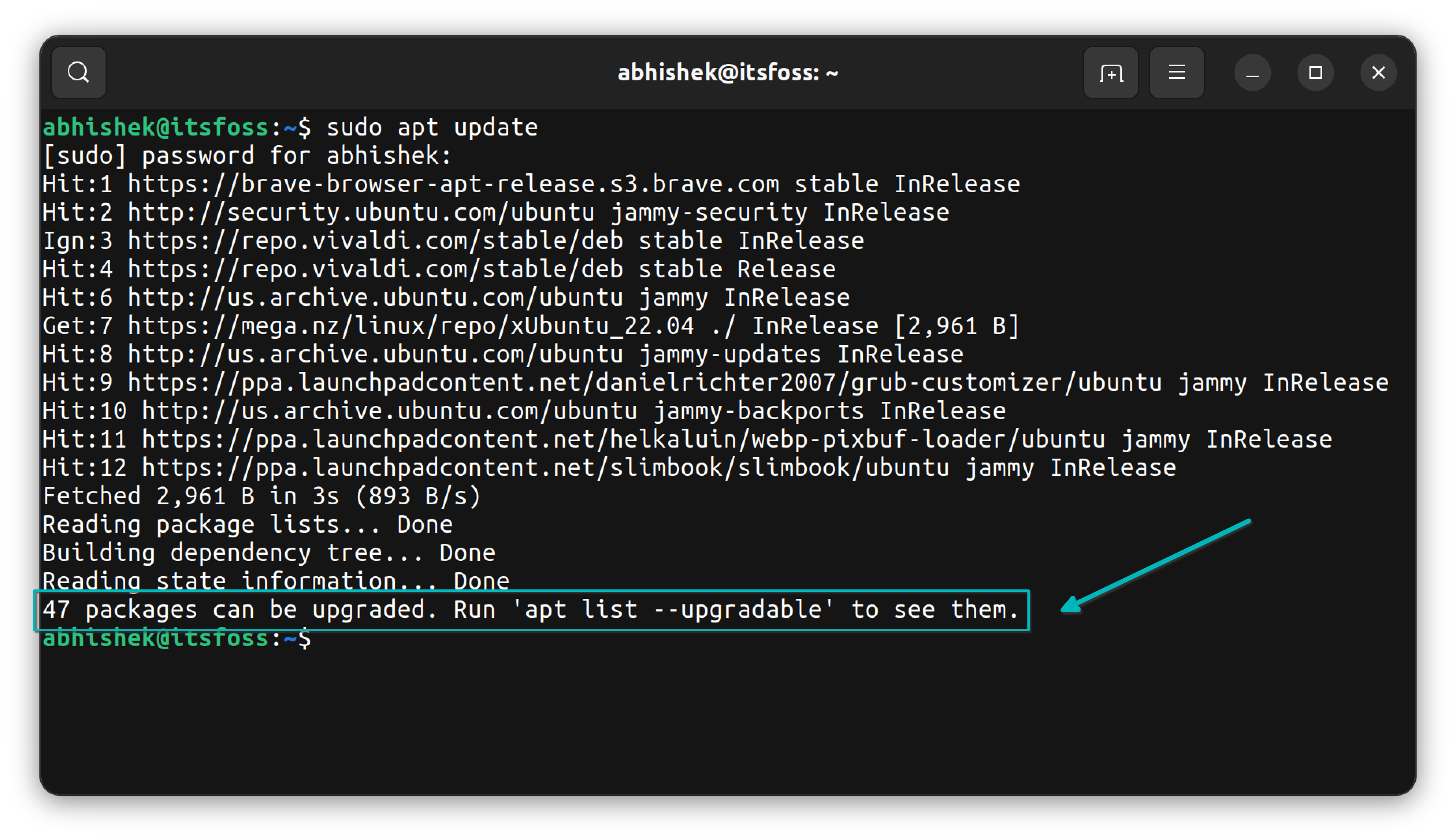 List Upgradable Packages With Apt Command In Ubuntu