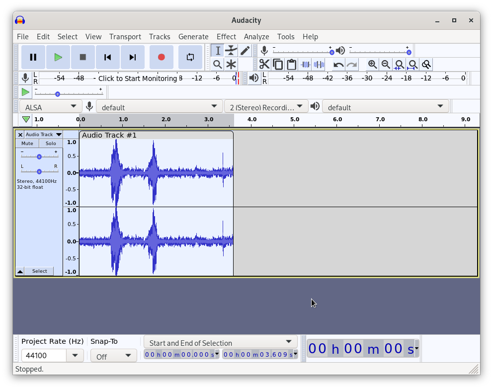 Reducing noise with Audacity