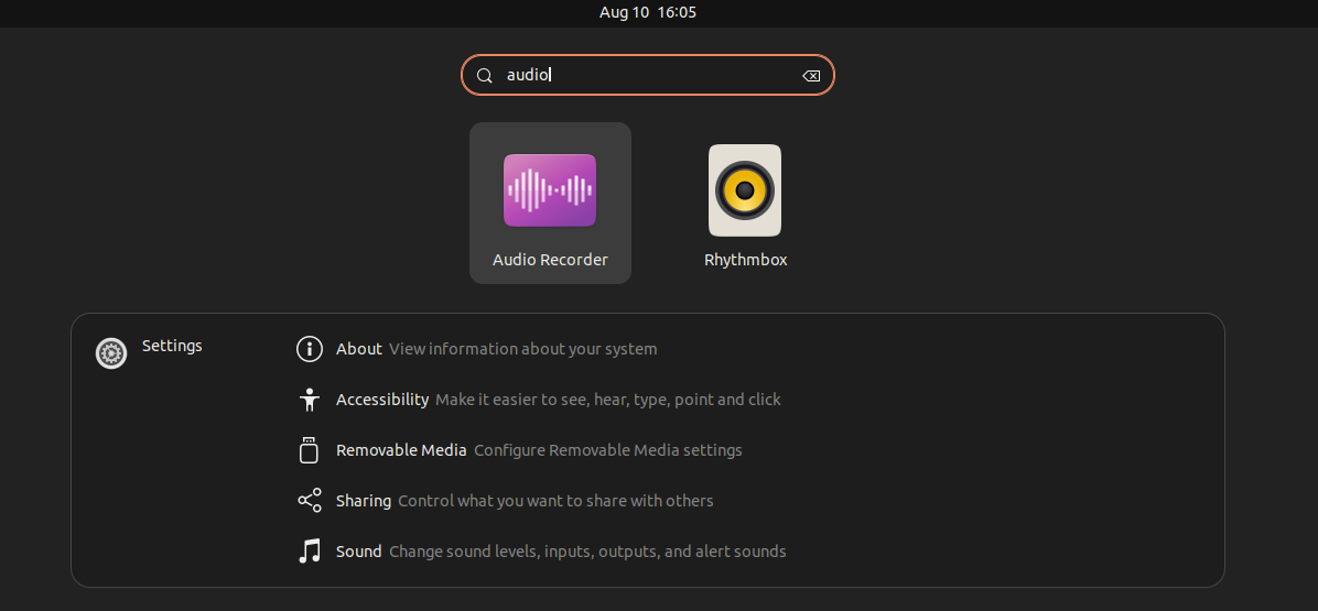 audio recorder in overview