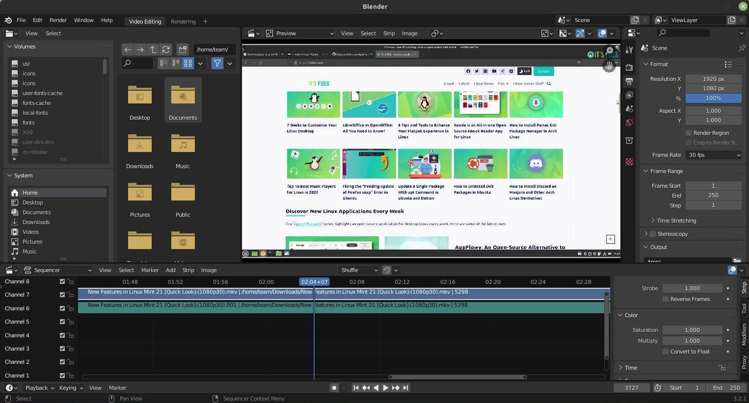 blender as video editor