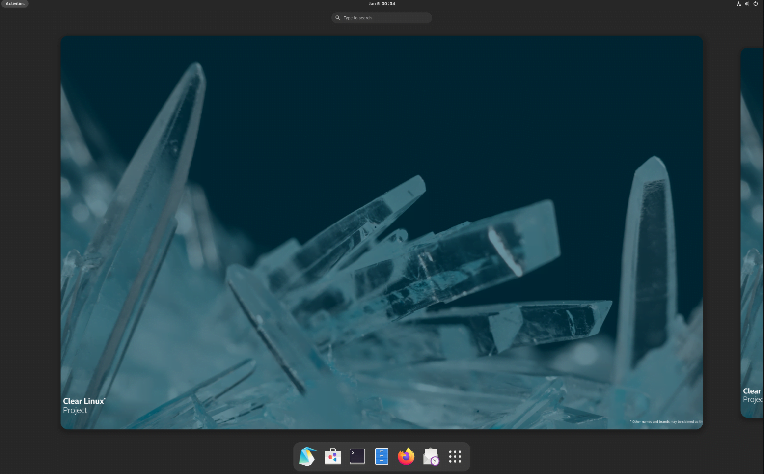 clear linux desktop