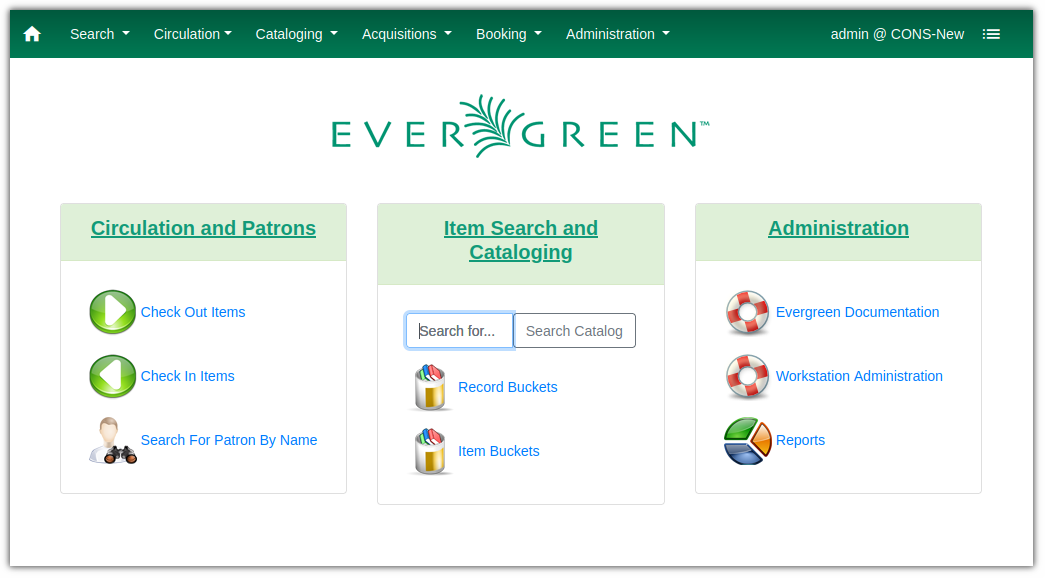 Evergreen Homepage