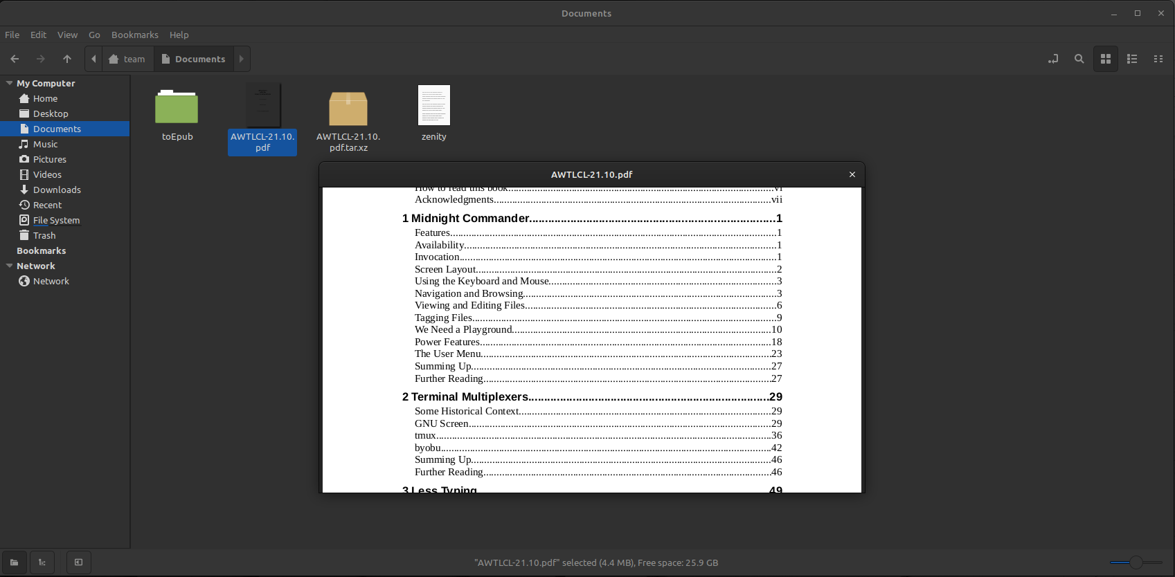 file preview in nemo file manager with nemo preview