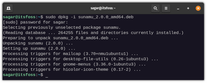 install sunamu in ubuntu