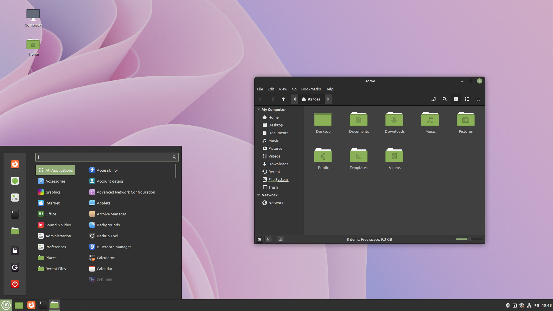 a screenshot of linux mint 21 desktop