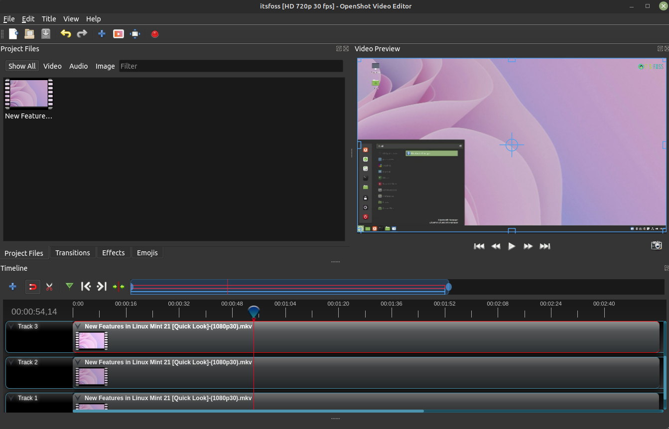 openshot video editor