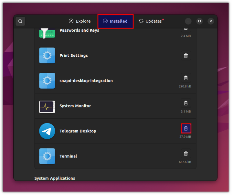 Install And Use Official Telegram Desktop Client In Linux