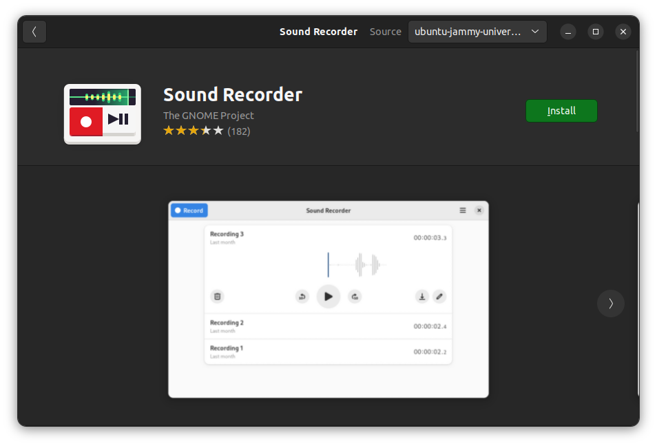 sound recorder ubuntu
