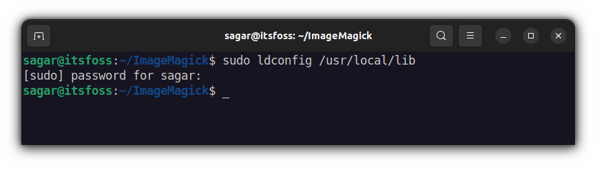 sudo ldconfig