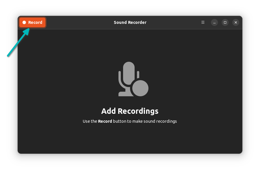 using sound recorder linux