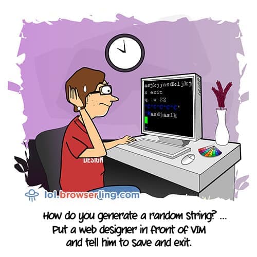 vim shortcut linux humor