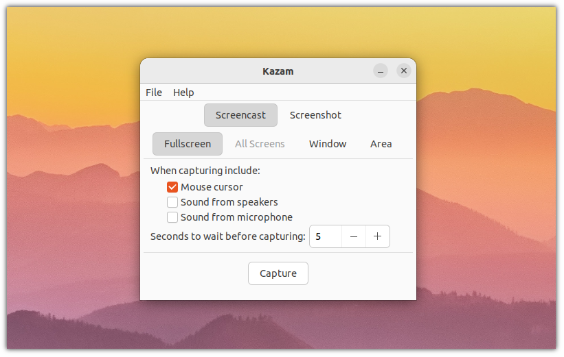 kazam screen recorder for linux