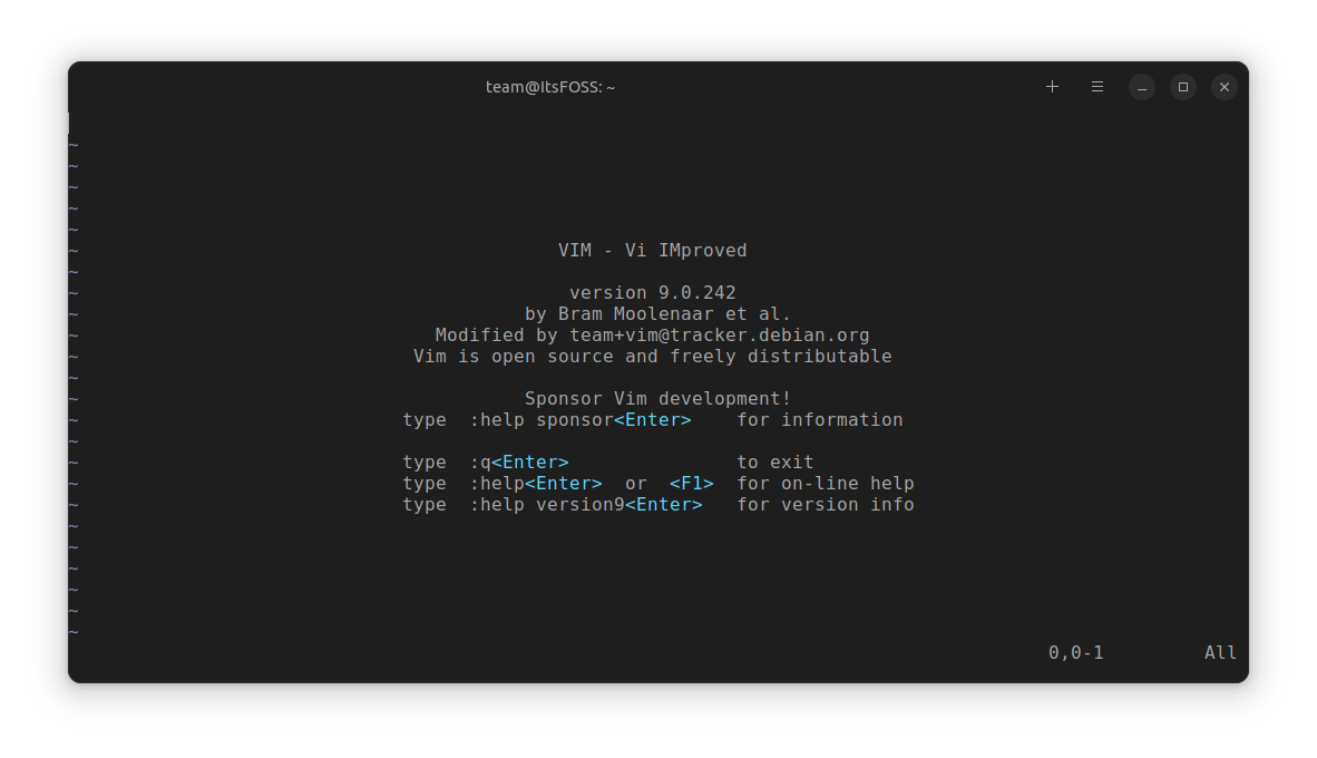 vim text editor