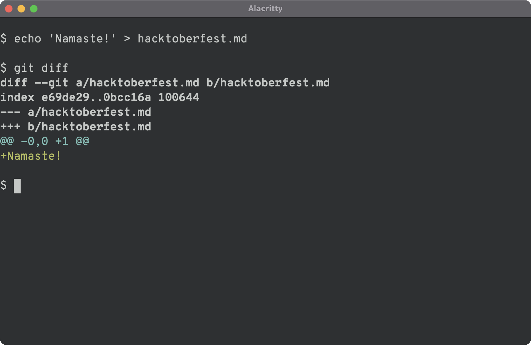 Checking what changes were made; using the 'git diff'