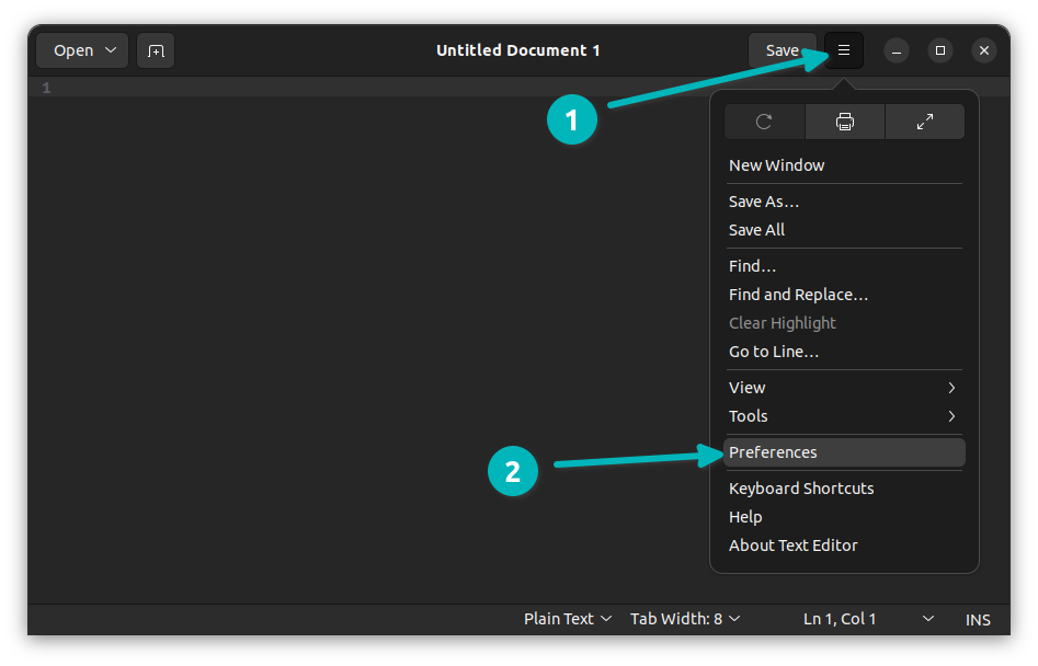 access plugins in gedit