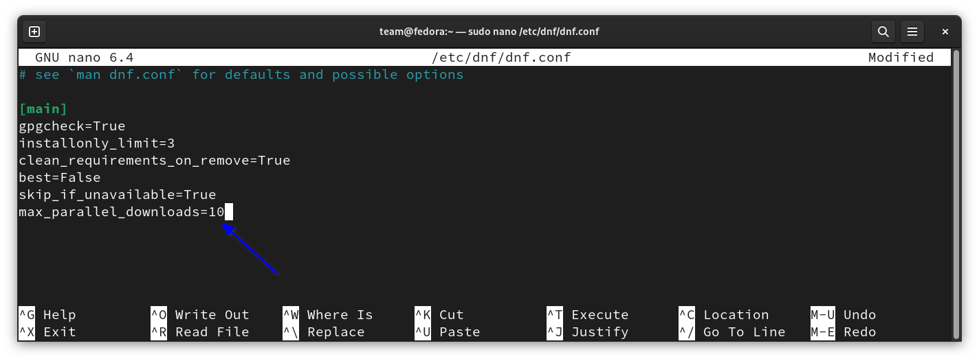 configure dnf to download packages faster