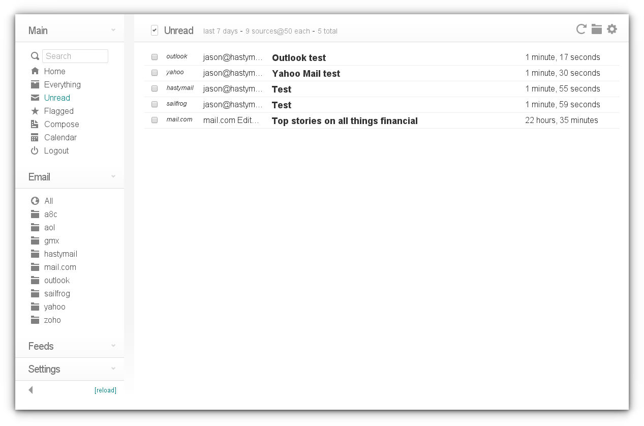 cypht inbox interface