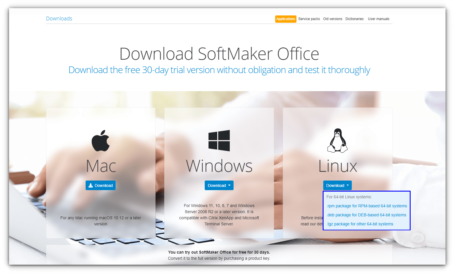 download softmaker installation file for linux