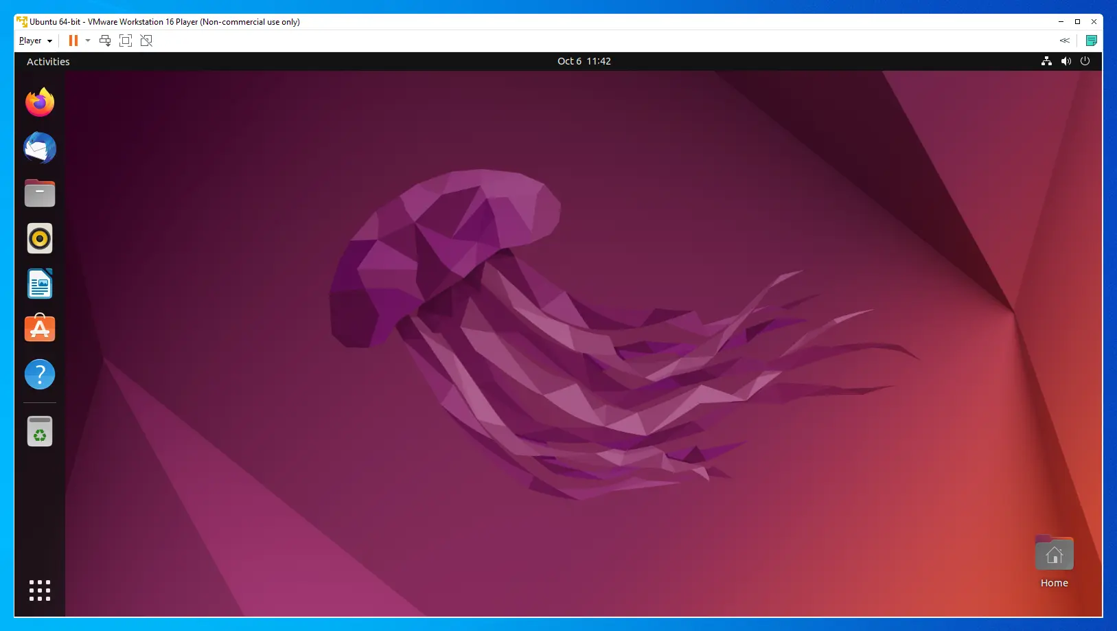 ubuntu running inside vmware in windows