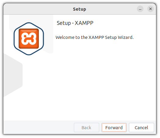 1. welcome to xampp setup wizard