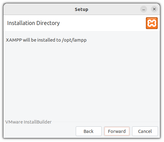 3. xampp will be installed at lampp