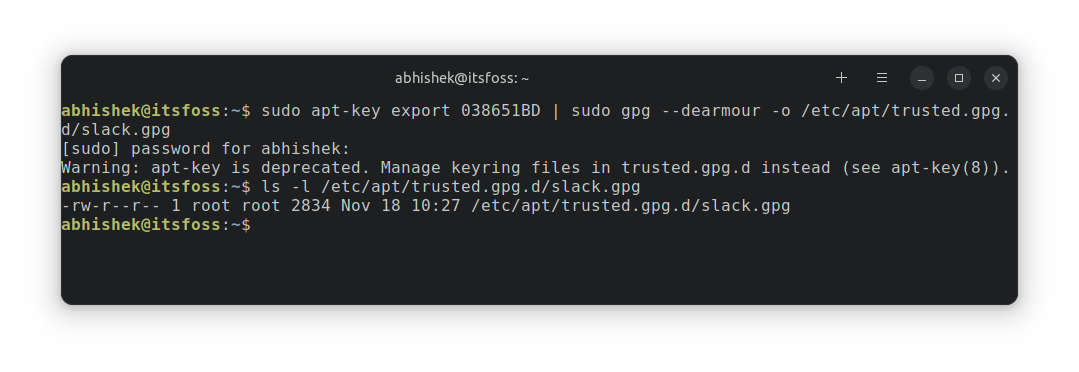 import gpg key to trusted ubuntu