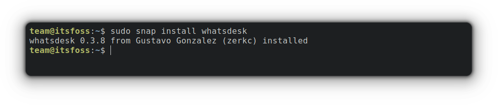install whatsdesk in ubuntu