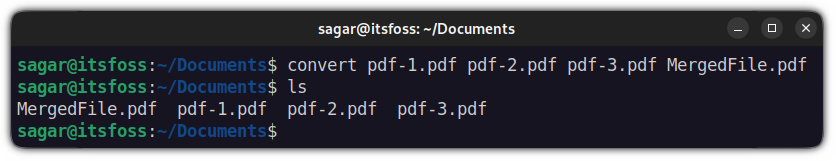 merge pdf files using imagemagick in linux terminal