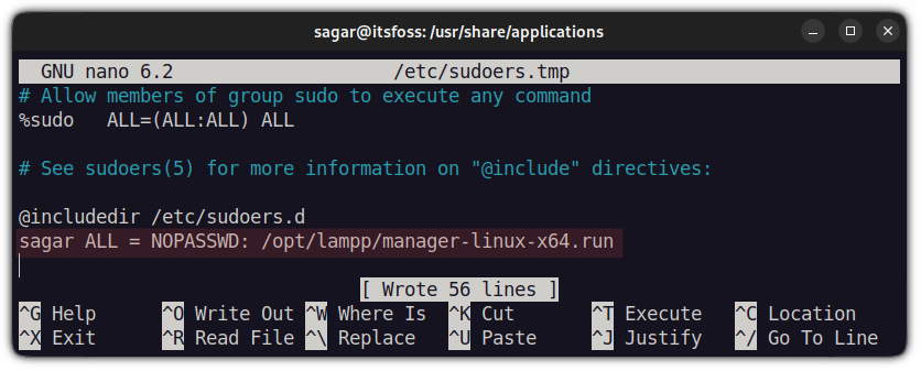open xampp without entering password in ubuntu