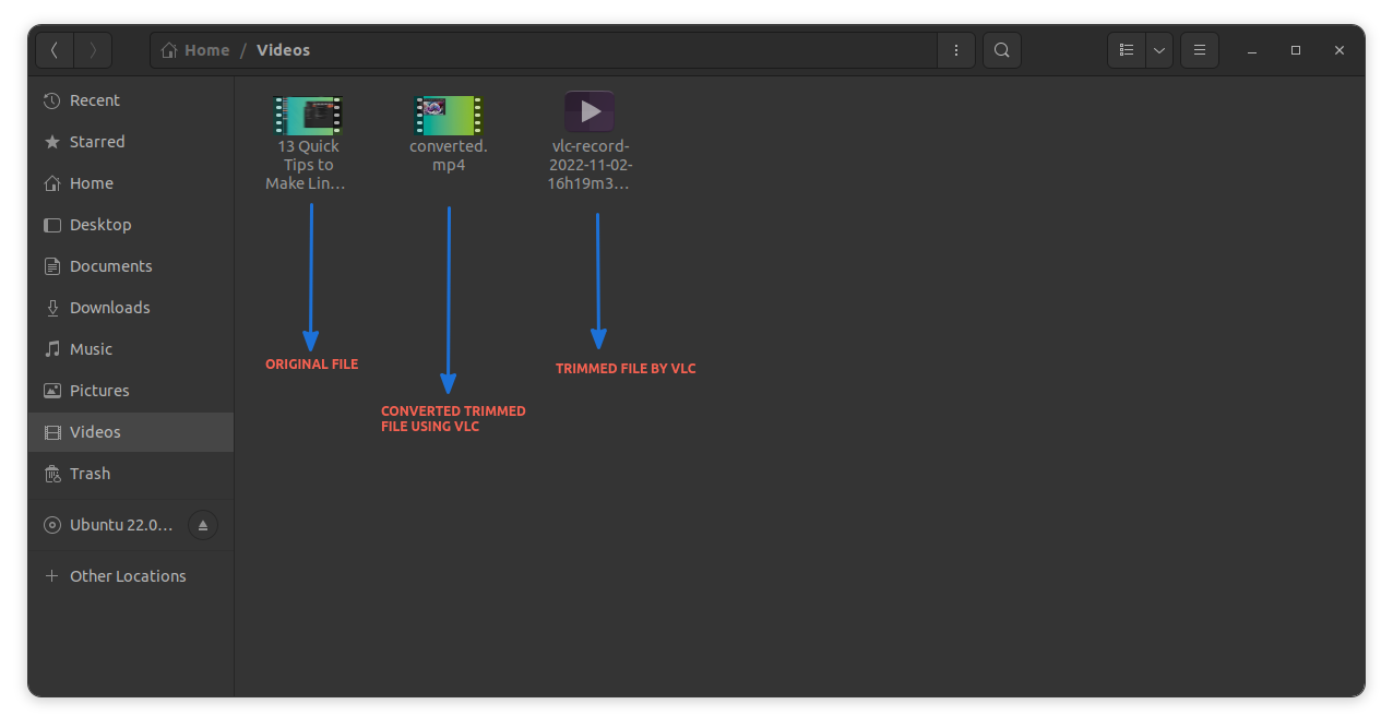 original trimmed and converted file in nautilus file manager