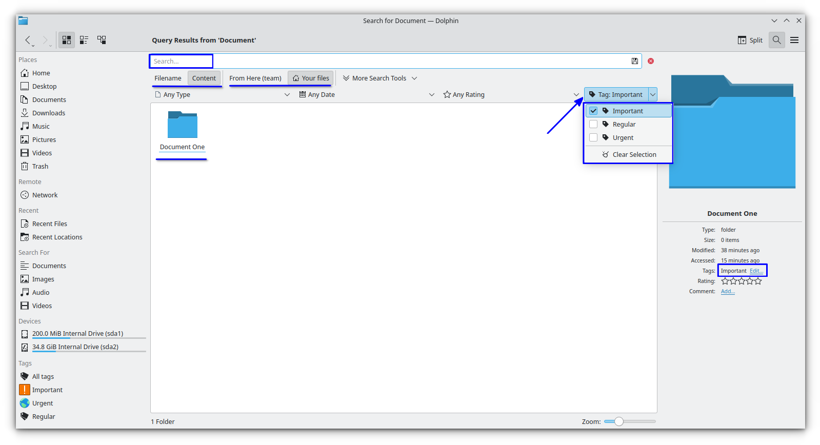 perform searches using different crieteria and tags