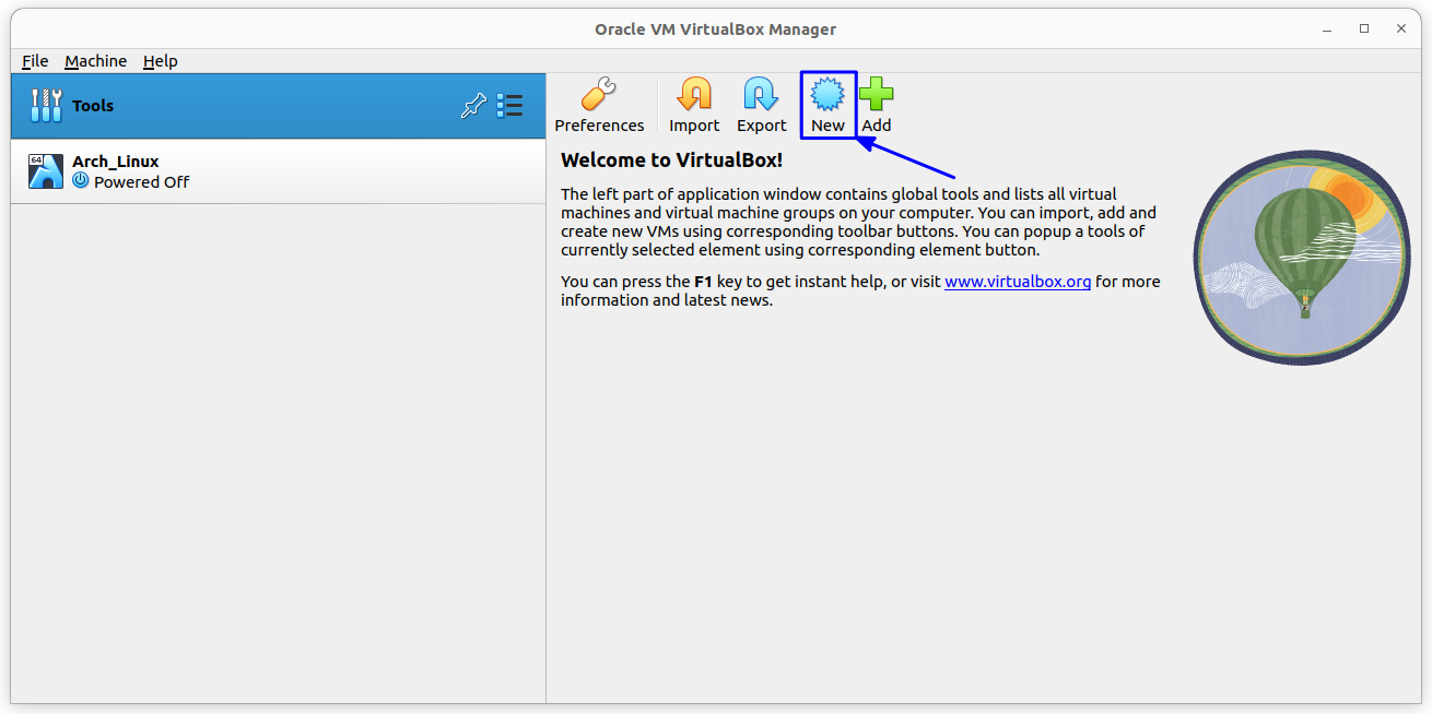 select expert mode in virtualbox