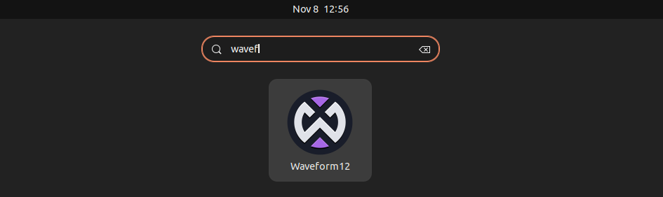 waveform in ubuntu activities overview